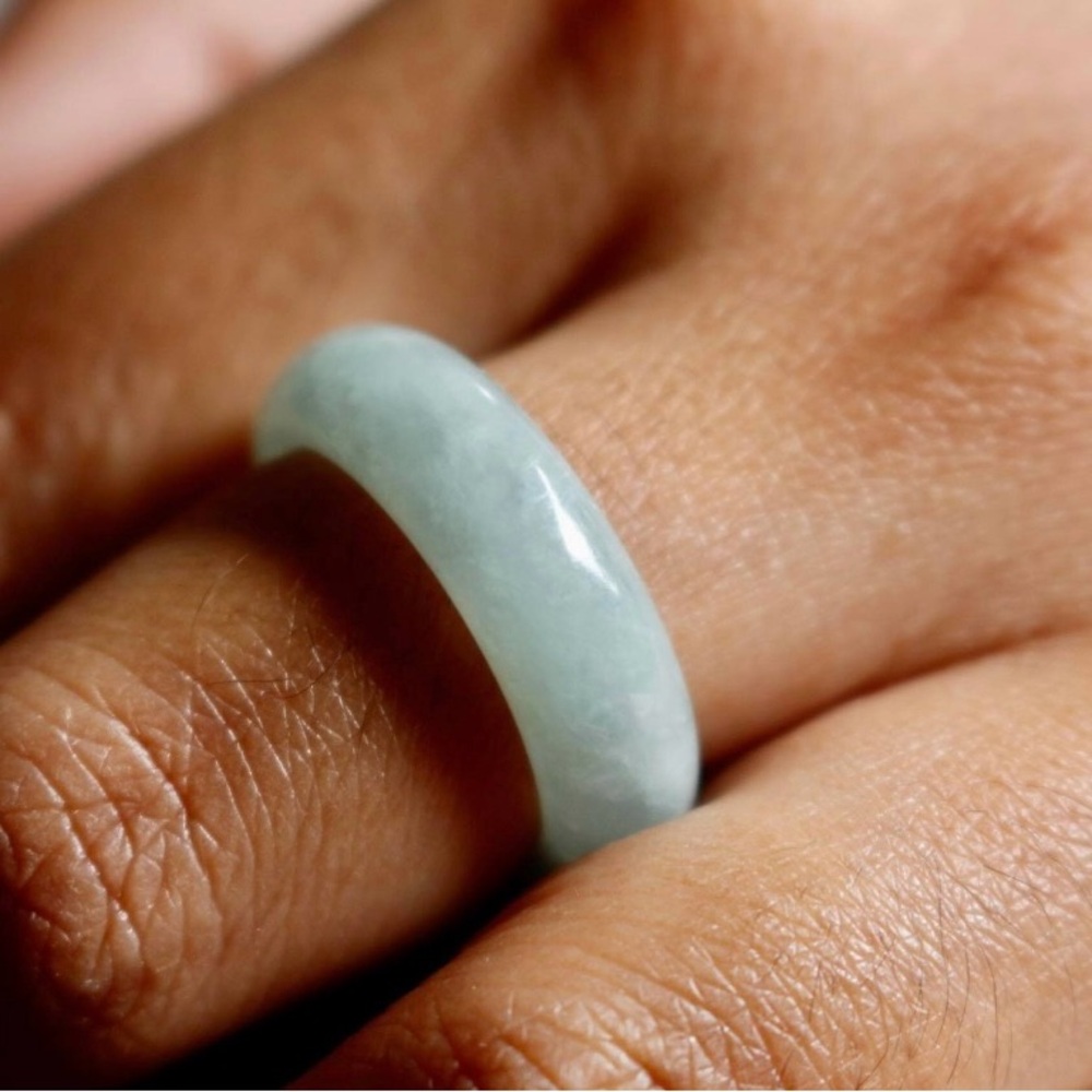 Jade Band Ring — Size 7.5
